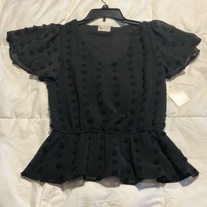 Ruffle sleeve blouse